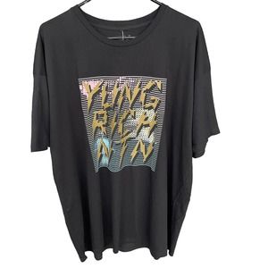 YRN Shirt Mens 2X XXL Black Yung Rich Nation Double Sided‎ Graphic NEW